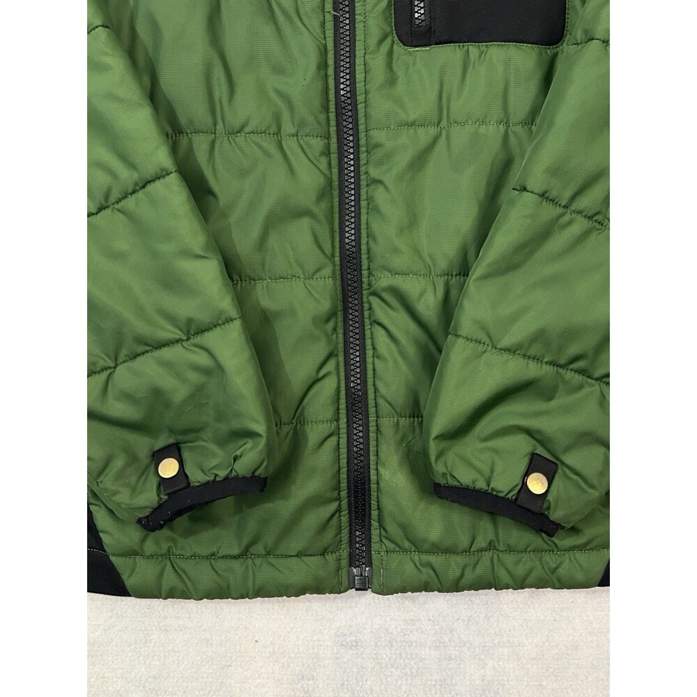 The North Face Large 14/16 Jacket Green Black Quilted Insulated Puffer Full Zip - Picture 2 of 11